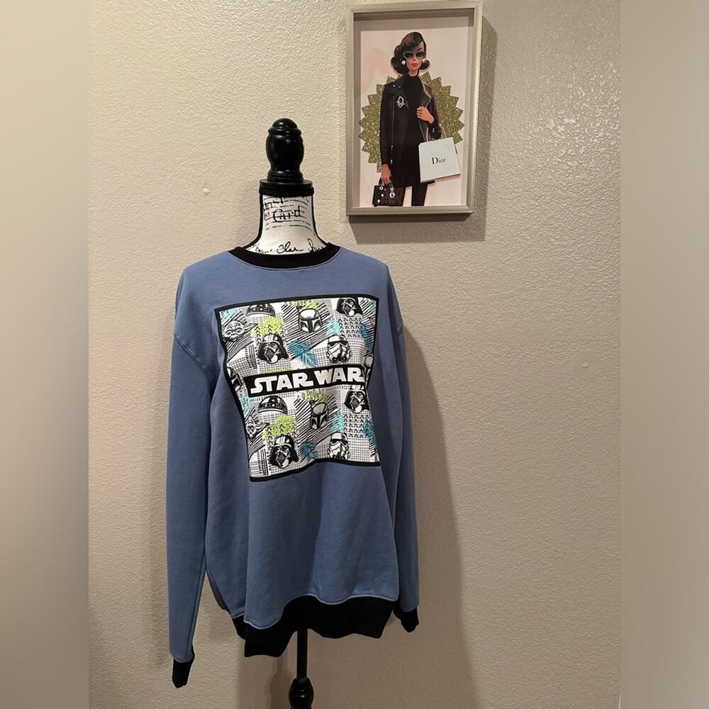 NWT Disney Parks Star Wars Darth Vader Boba Fett Yoda Mandalorian Sweater S L